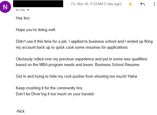 Success story screenshot from Nick