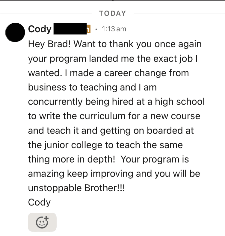 Best Military Resume Success Story - Navy E-8 veteran hired in Operations and Logistics