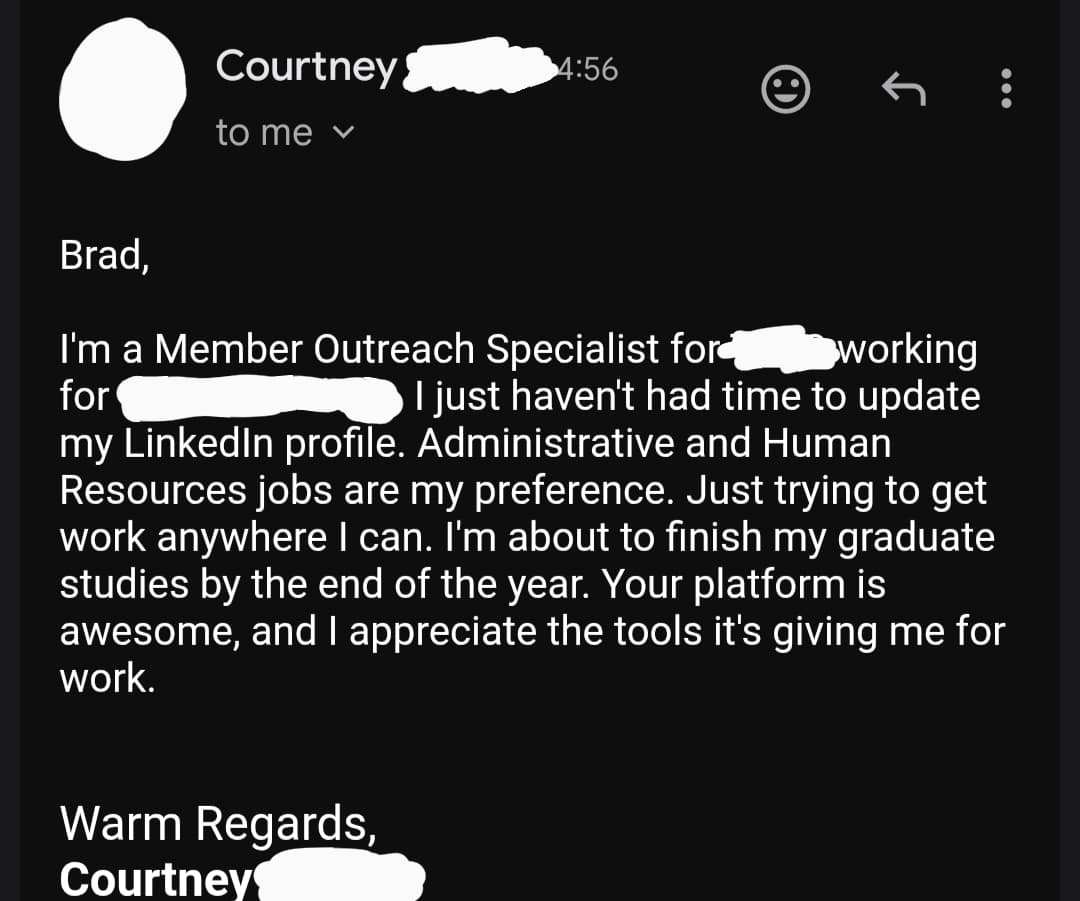 Success story from Courtney, Specialist (E-4) Army