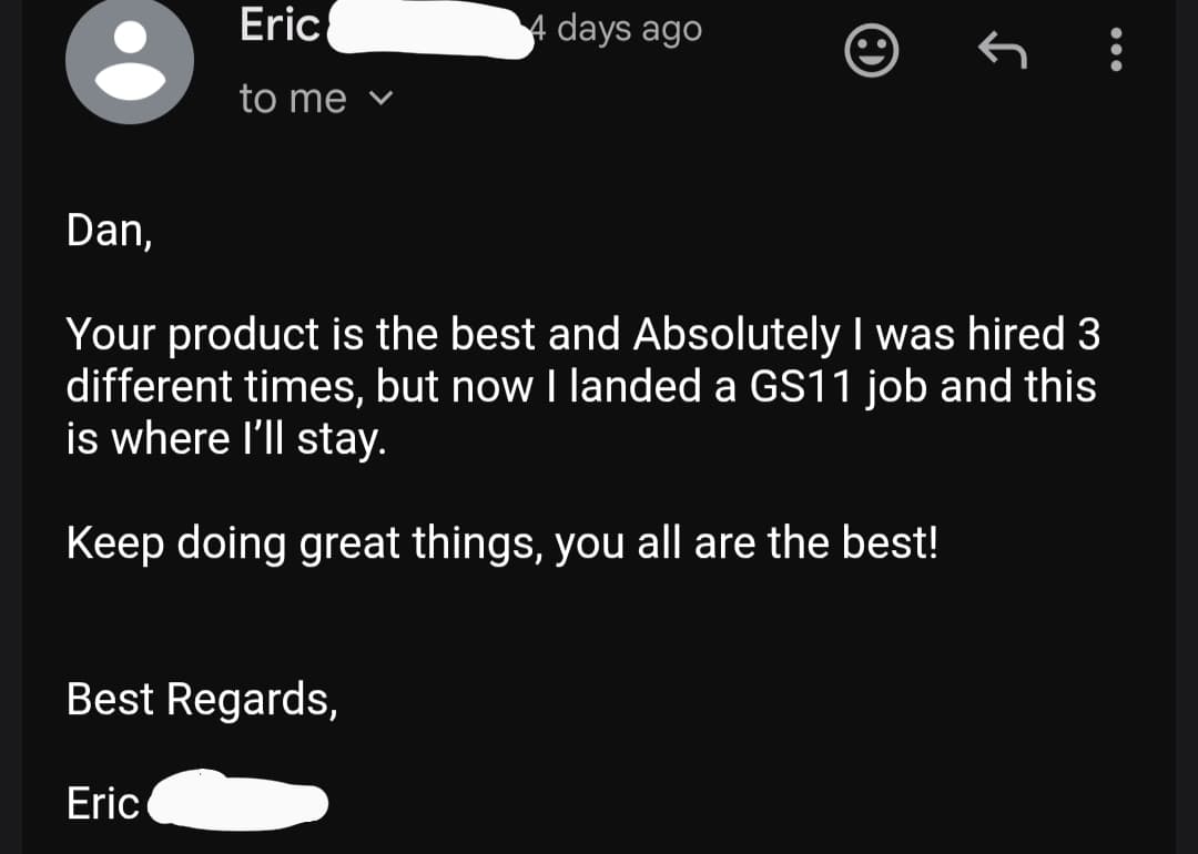 Success story from Eric, Master Sergeant, Air Force