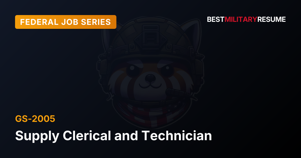 GS-2005 Supply Clerical and Technician | Veterans Guide | Best Military ...
